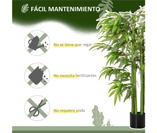 Bambú Artificial PE HOMCOM, casa - decoração Verde
