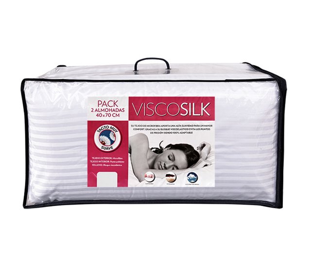 Pack 2 almofadas VISCOELÁSTICA 60 cm Branco