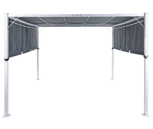 Beliani Pérgola de Jardim PARGA Cinza