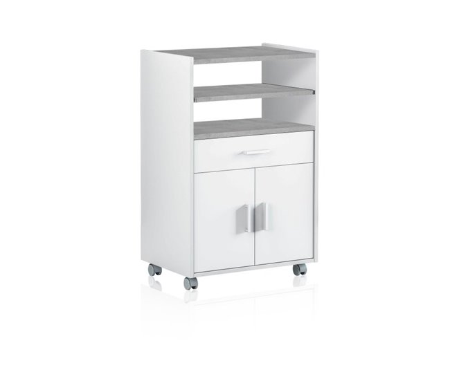 Armário para micro-ondas Stella Branco/cinza