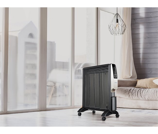 Almofada elétrica de lã cinza 45x85cm Preto