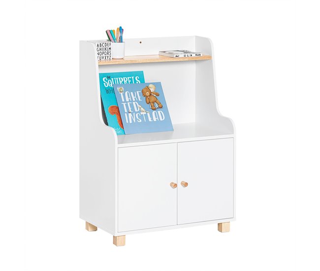 Organizador de brinquedos para estante infantil SoBuy KMB84-W Branco