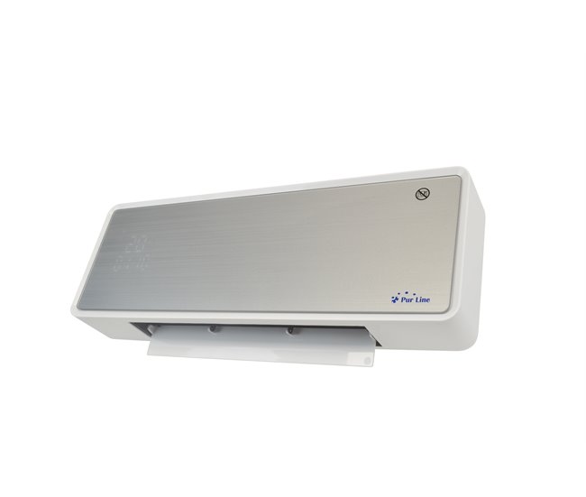 Aquecedor de parede de cerâmica 2000W com painel de controlo Cinza