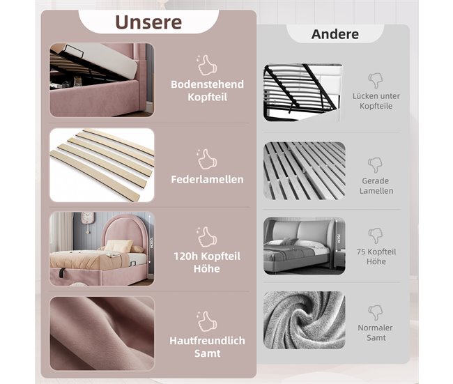 Bases de arrumação rebatíveis Rosa
