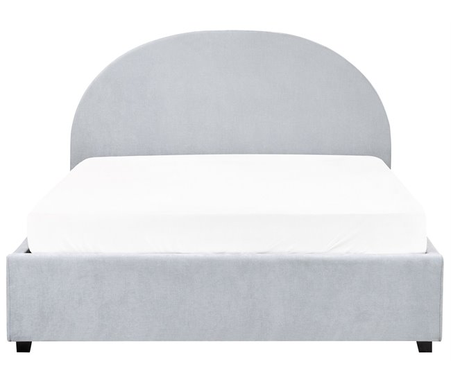 Beliani Cama baú Poliéster VAUCLUSE 154x214 Azul Claro