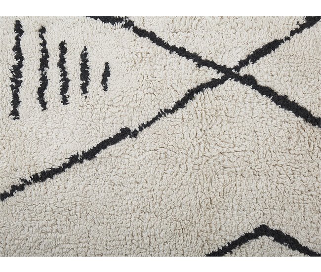 Beliani Pelos curtos KEBIR 140x200 Branco/ Bege
