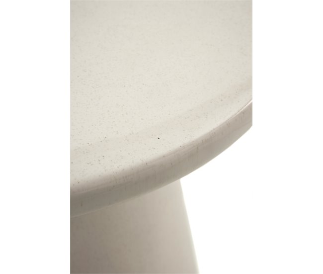 Banqueta/auxiliar em cerâmica Creme