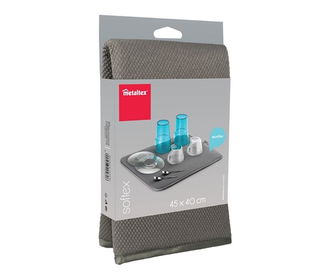  Tapete de rodo de microfibra SOFTEX da Metaltex Cinza