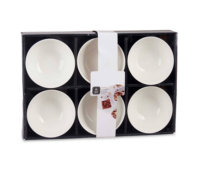 Conjunto de 6 taças para aperitivos em porcelana coleção VESSIA Branco