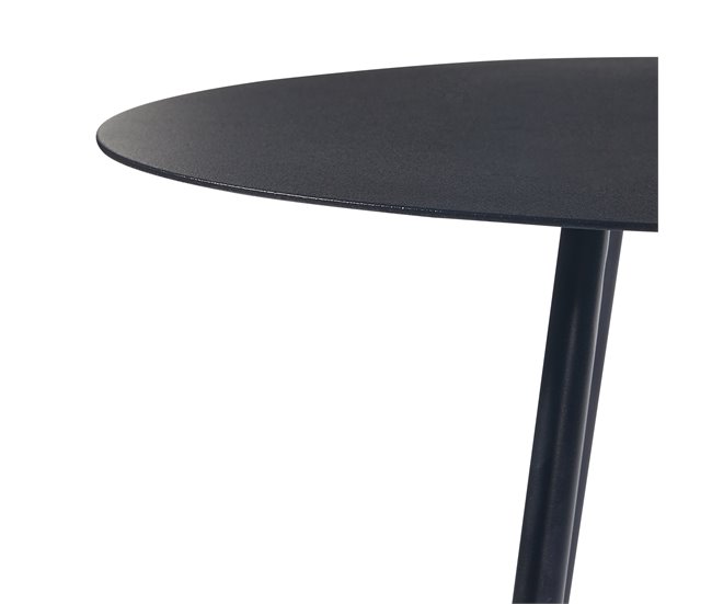 Mesa de apoio redonda Sula 3 pés metal [en.casa] 40x40 Preto