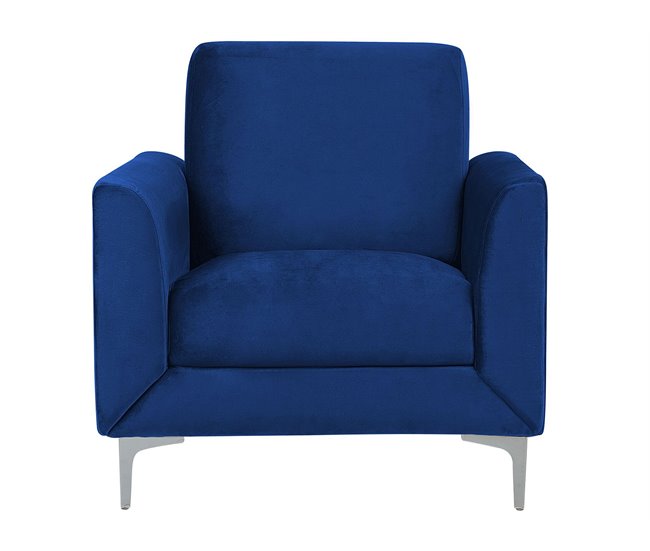 Beliani Poltrona FENES Azul Marino