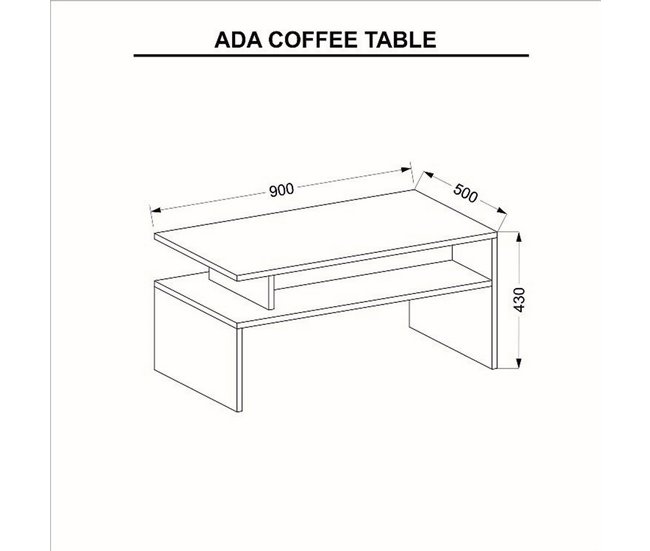 Mesa de Centro Giulia 90x50 Antracite