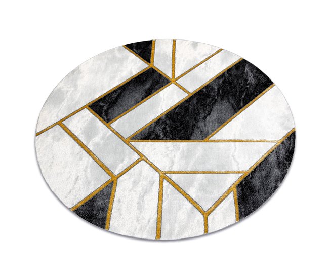 Tapete EMERALD exclusivo 1015 circulo - glamour 200x200 Preto