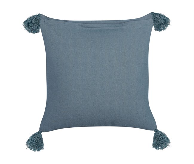 Beliani Cojín decorativo SETARIA Azul
