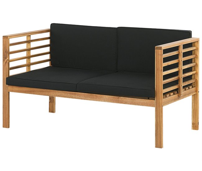 Beliani Conjunto lounge Madeira de acácia PACIFIC Castanho
