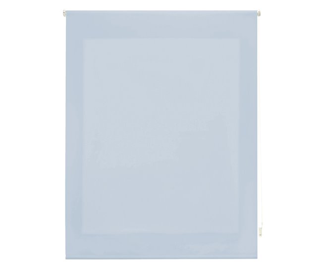 Cortina de rolo translúcido com trama simples e corrente manual 