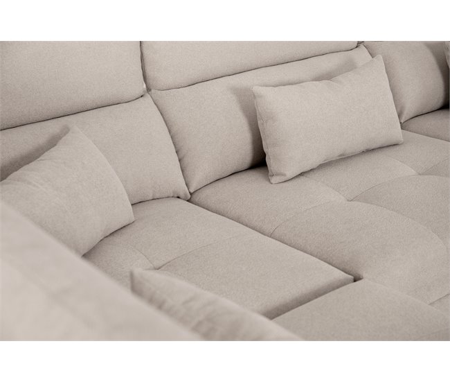 Sofá de canto reversível com cama STEWART Bege