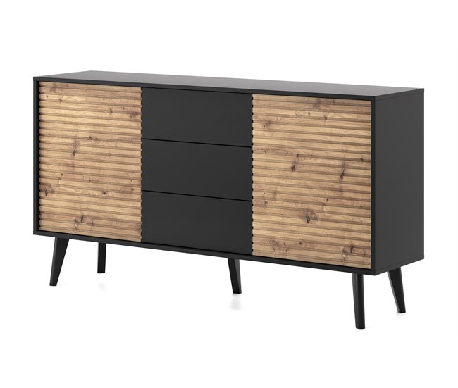 APARADOR WILLOW 154 Preto/ Creme