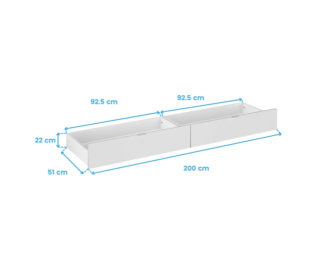 Gavetas inferiores para cama John Branco