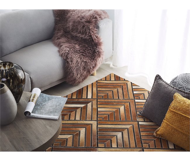 Beliani Pelos curtos TEKIR 140x200 Bege