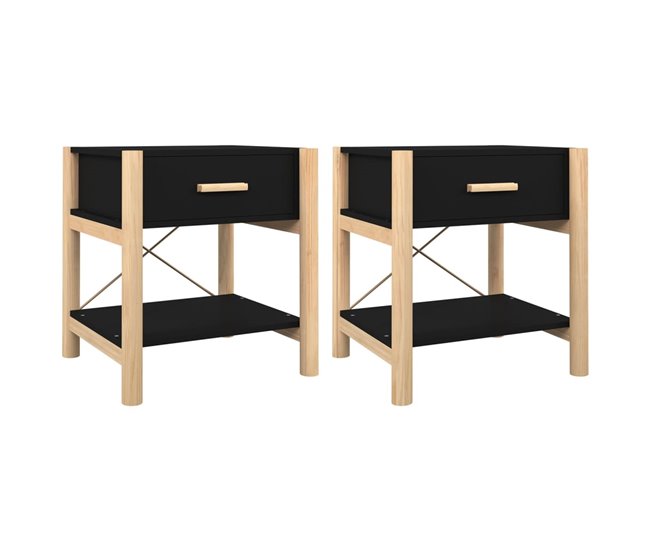 Soluna Home - Mesitas De Noche Surprise 2 peças 42 Preto