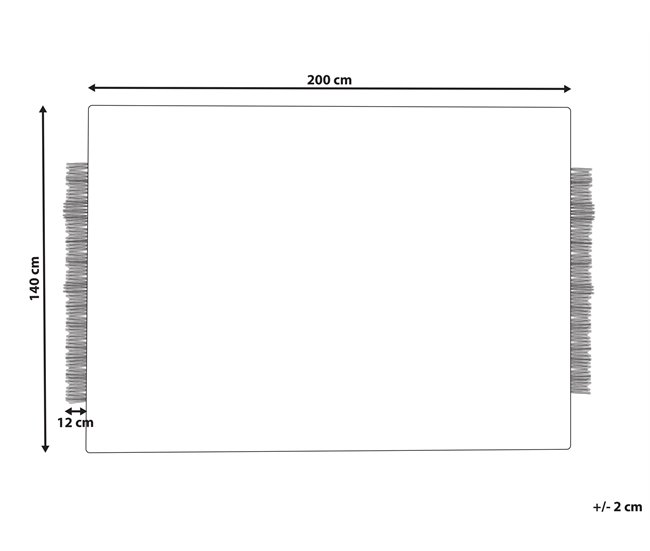 Beliani Entrelaçado DIVARLI 140x200 Bege
