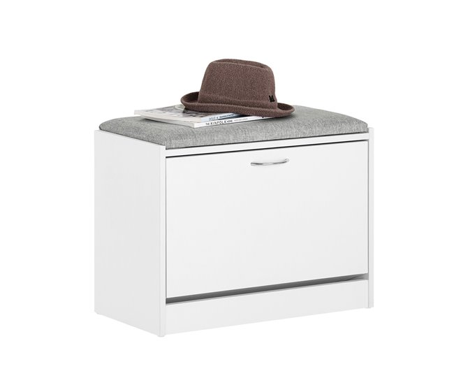 Banco para sapatos com 1 aba SoBuy FSR16-HG Cinza