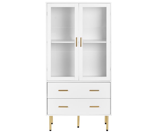 Beliani Vitrina MILORA Branco
