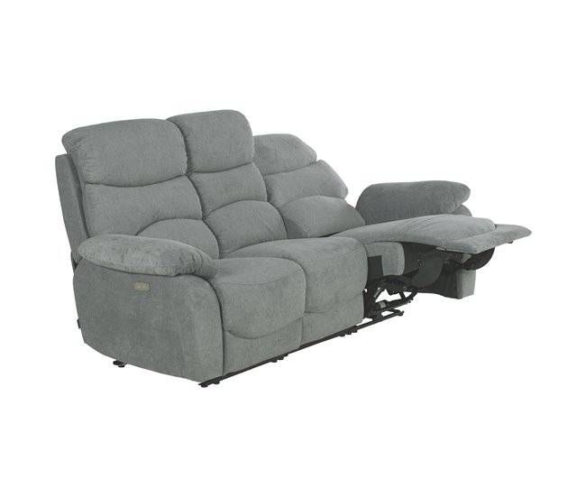 Sofá 3 lugares 2 assentos relax elétricos ESPRIT Verde