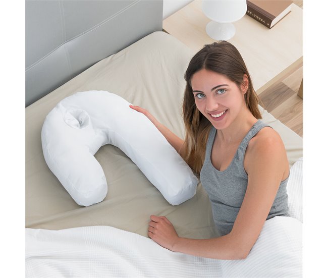 Almofada Ergonómica de Postura Lateral U Wellness Relax Branco