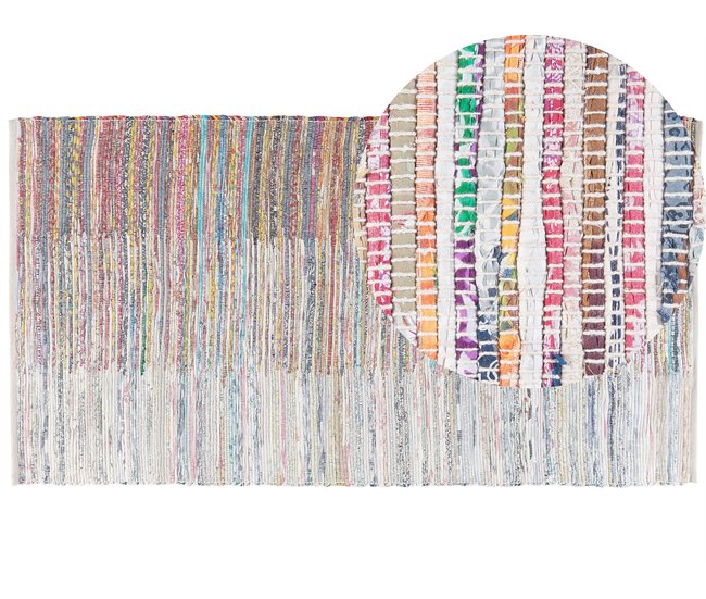 Beliani Entrelaçado MERSIN 80x150 Multicor
