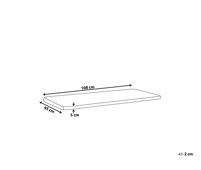Beliani Almofada de assento para exterior SOVANA 108x45 Branco/ Bege