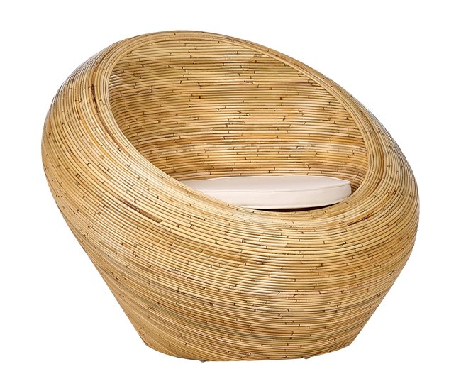 Beliani Conjunto lounge Rattan/vime MAIORI Natural