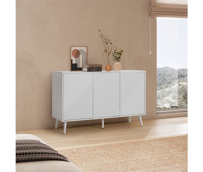 Aparador Telmo 3 gavetas 120 Branco