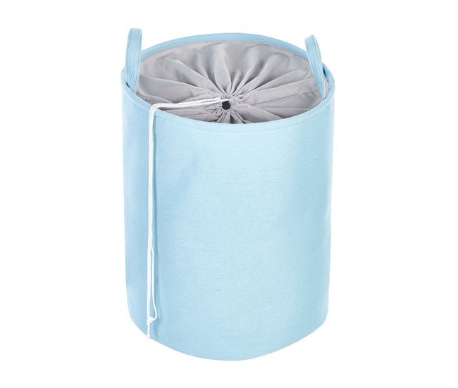Beliani Cesto de roupa ARCHA Azul Claro