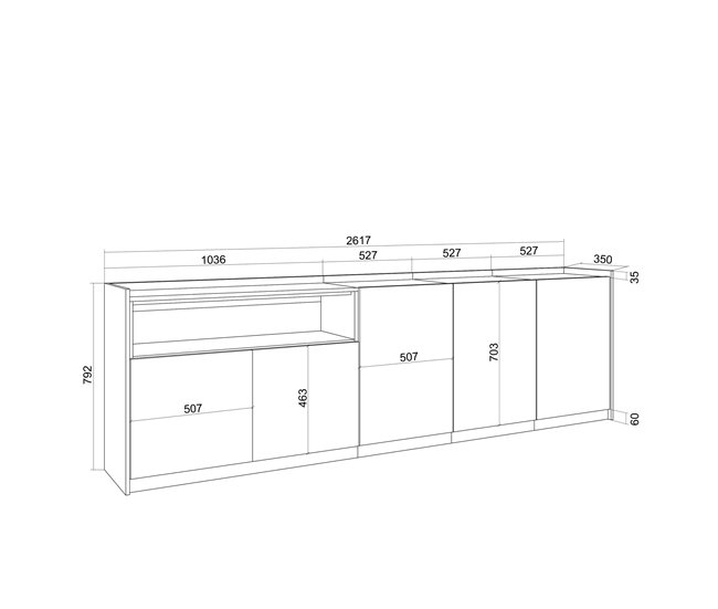 Aparador SOKKEL 260 Carvalho