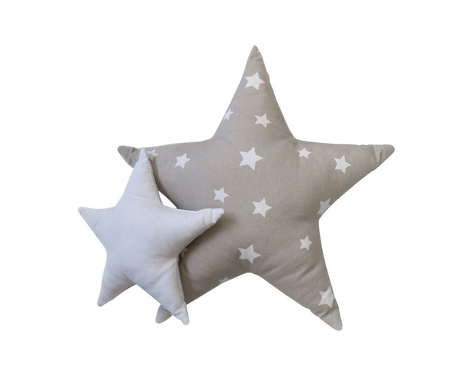 Almofadas conjunto de 2 Branco/cinza