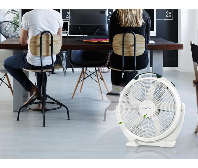 Ventilador industrial 110 W com 5 lâminas e 3 velocidades Branco