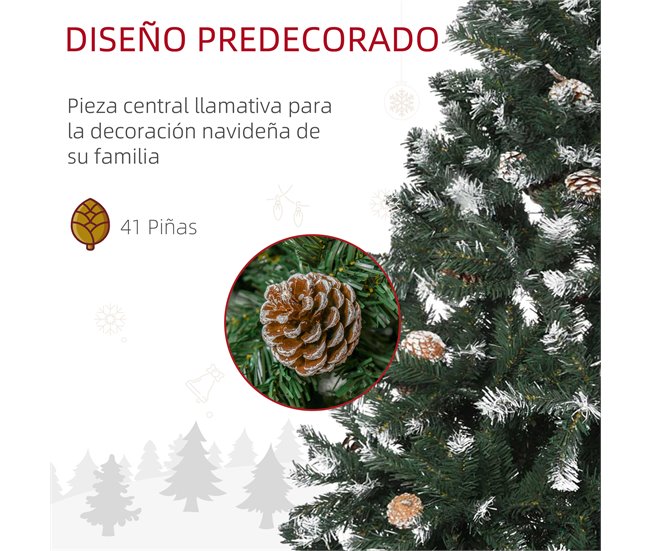 Árvore de Natal Artificial 180cm PVC HOMCOM, casa - natal Verde