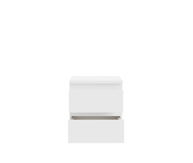 Mesa de cabeceira 2 gavetas NEVADA II Branco