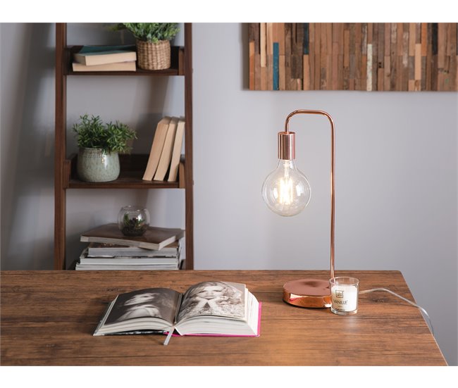 Beliani Lámpara de mesa SAVENA Cobre