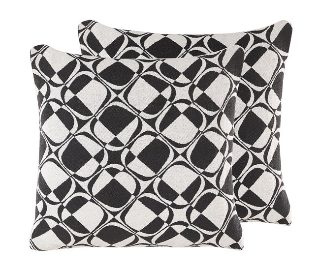 Beliani Almofada decorativa KOTURE Preto
