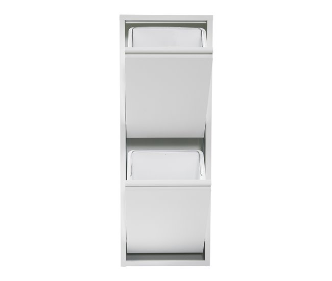 Sollentuna 28 L armário de plástico metálico para o lixo Branco