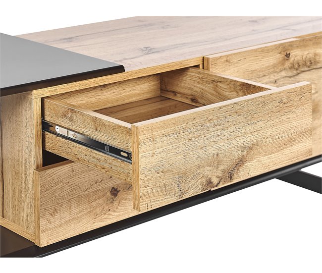 Beliani Mesa de TV FORESTER 160 Castanho