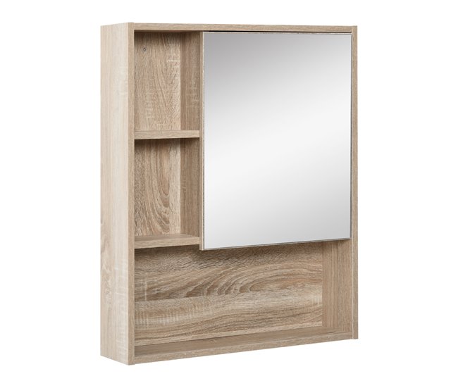 Armário de banheiro Painel de partículas kleankin 60 Castanho