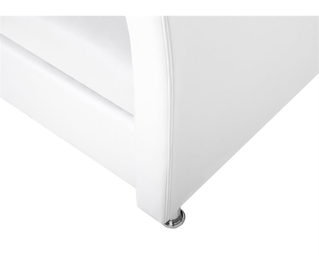 Beliani Cama Piel sintética METZ 169x217 Branco