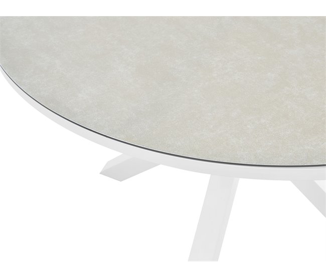 Beliani Conjunto de refeição MALETTO/BUSSETO Branco/cinza