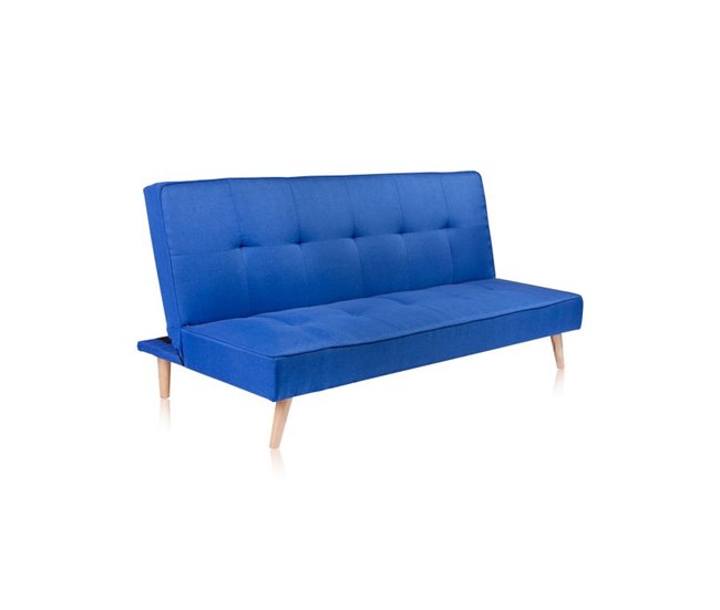 Sofá-cama Erna, duehome, Azul (ancho), Azul