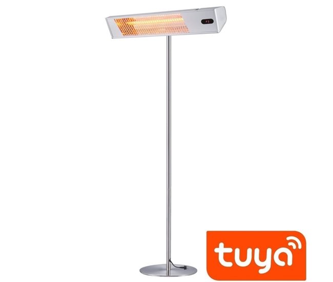 IRA INOX WIFI SINED WARM lâmpada de aquecimento exterior 2000 com kit completo de postes Cinza