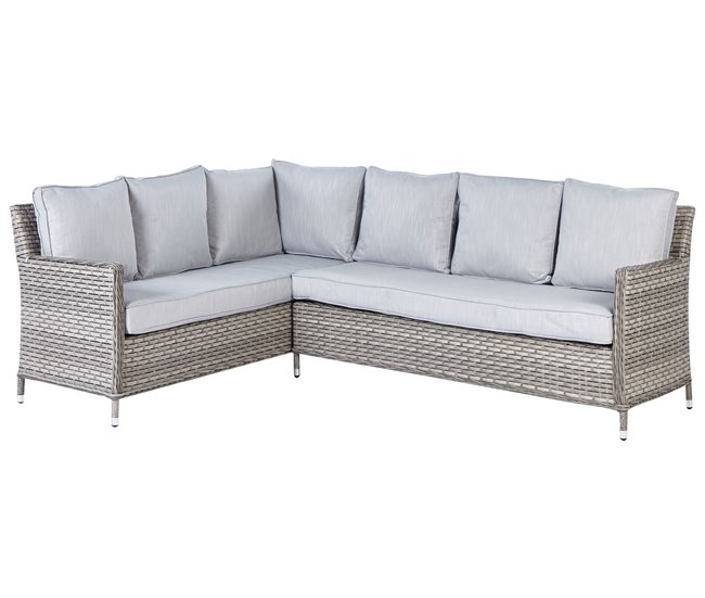 Beliani Conjunto lounge LACONA Cinza Escuro